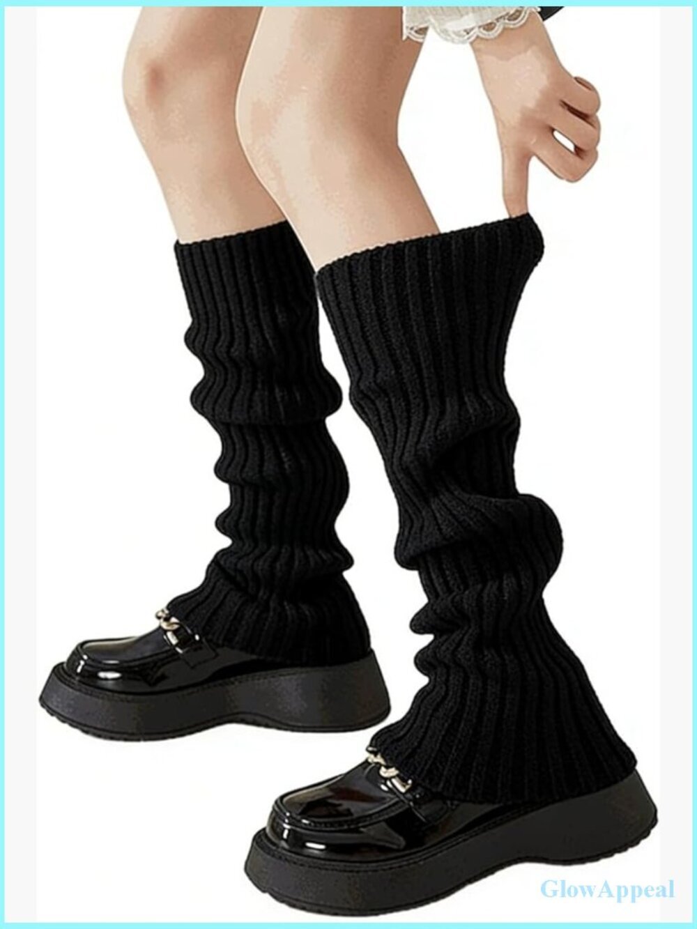 Kawaii Y2K Long Knit Leg Warmers Goth Lolita Accessories